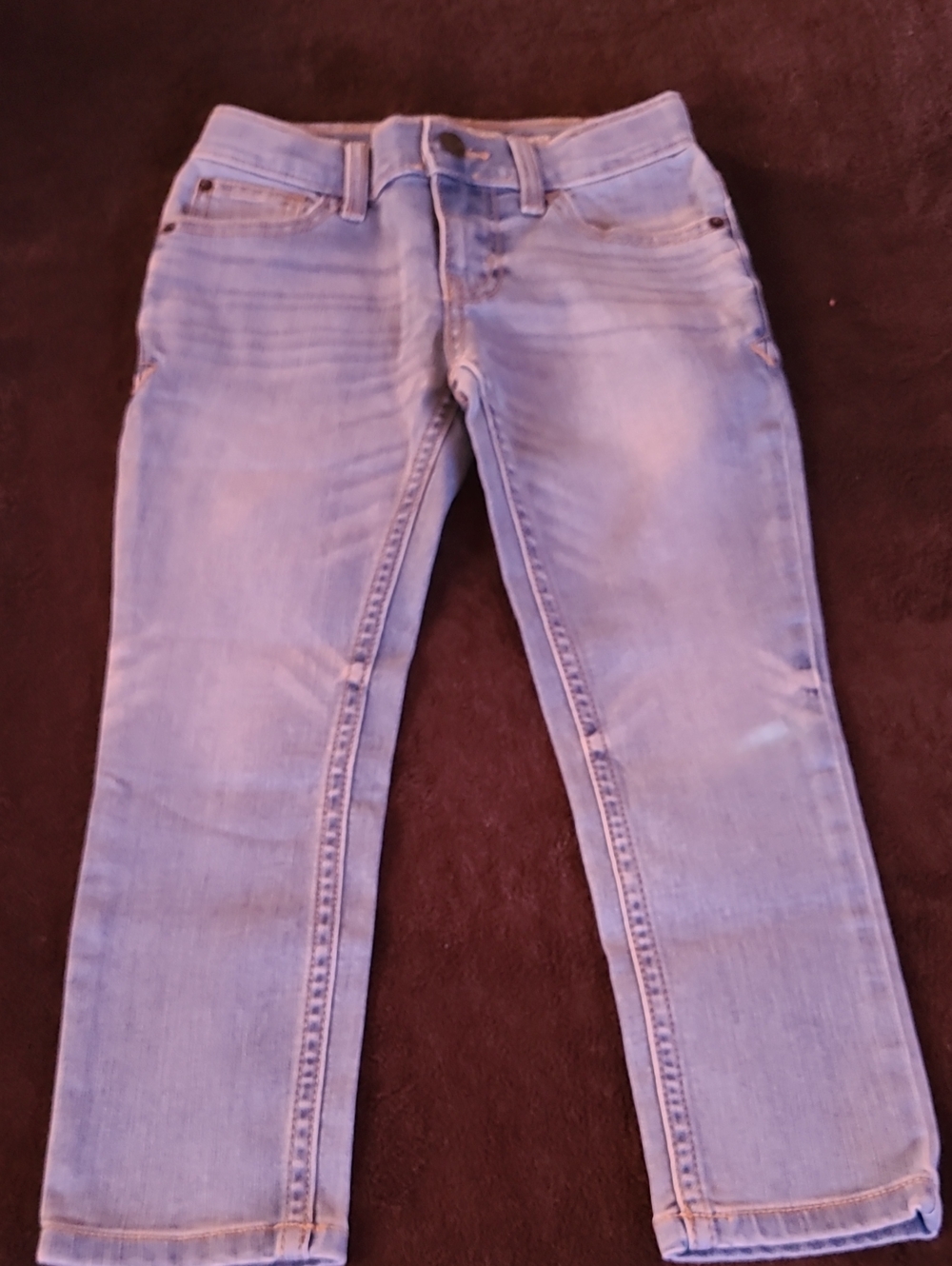 Light Blue Girls Stretch Jeans - Slim Fit